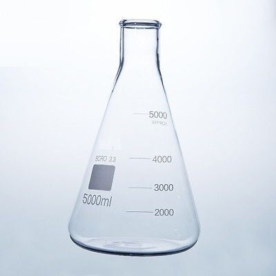 Boro 3.3 lab glass flask 5000ml transparent