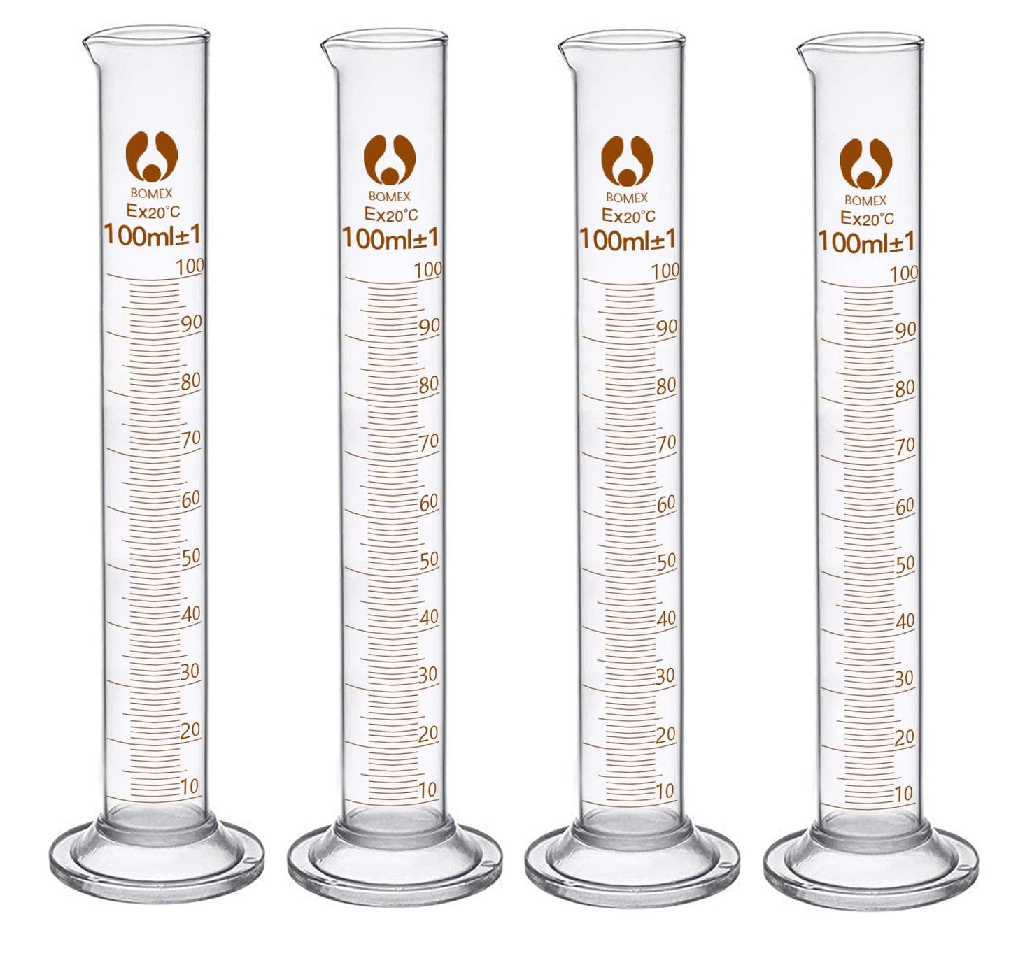 Glass Measuring Cylinder Sets Boro 3.3 Laboratory Glassware Borosilicate Fast PP