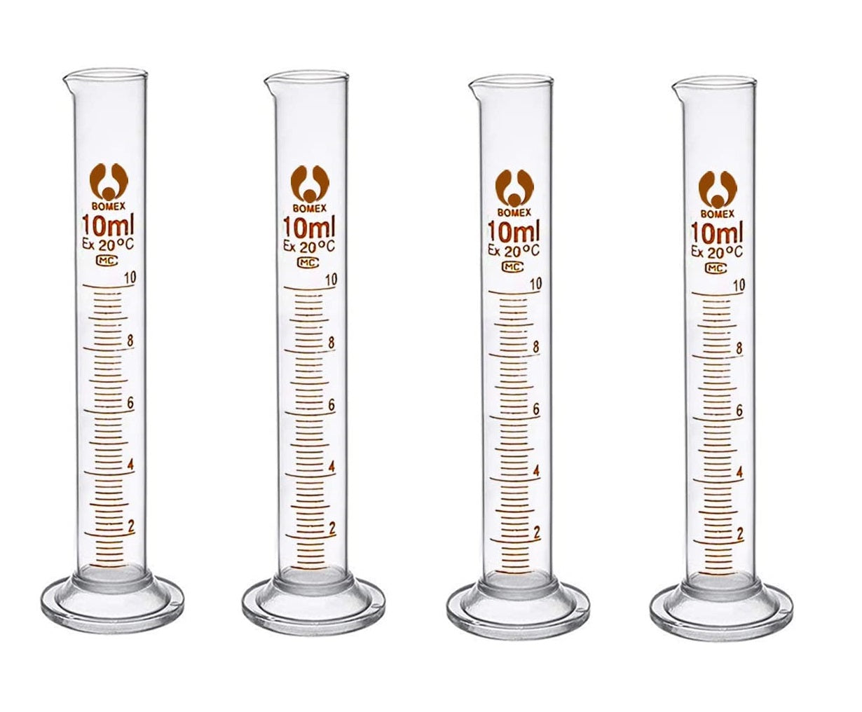 Glass Measuring Cylinder Sets Boro 3.3 Laboratory Glassware Borosilicate Fast PP