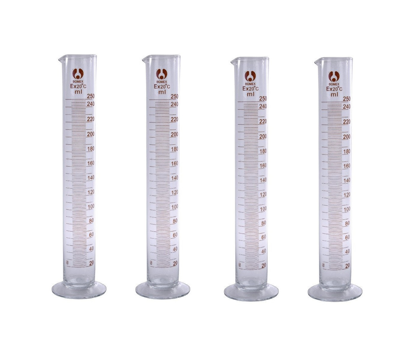 Glass Measuring Cylinder Sets Boro 3.3 Laboratory Glassware Borosilicate Fast PP
