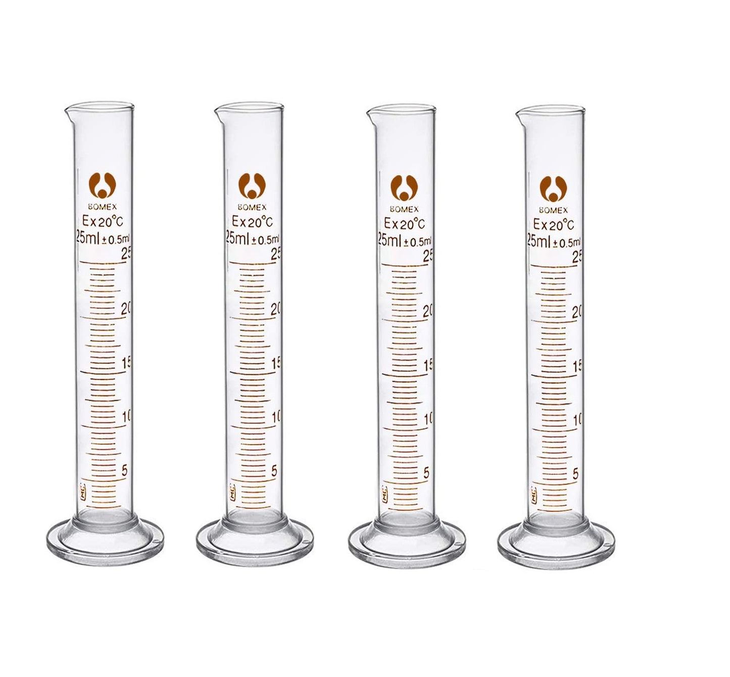 Glass Measuring Cylinder Sets Boro 3.3 Laboratory Glassware Borosilicate Fast PP