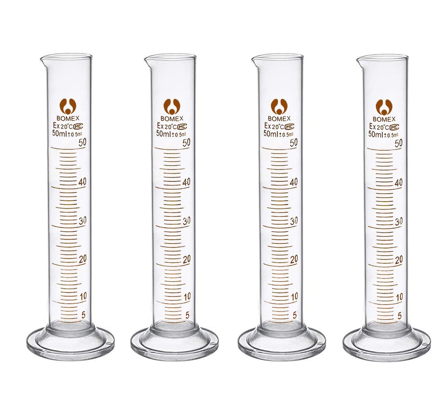 Glass Measuring Cylinder Sets Boro 3.3 Laboratory Glassware Borosilicate Fast PP