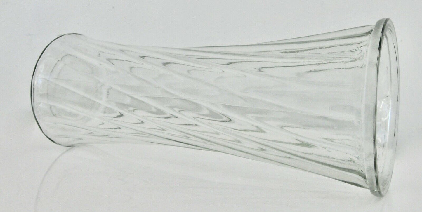 Rocwing Clear Glass Round Vase 30cm High with Prominent Flowers and Plants