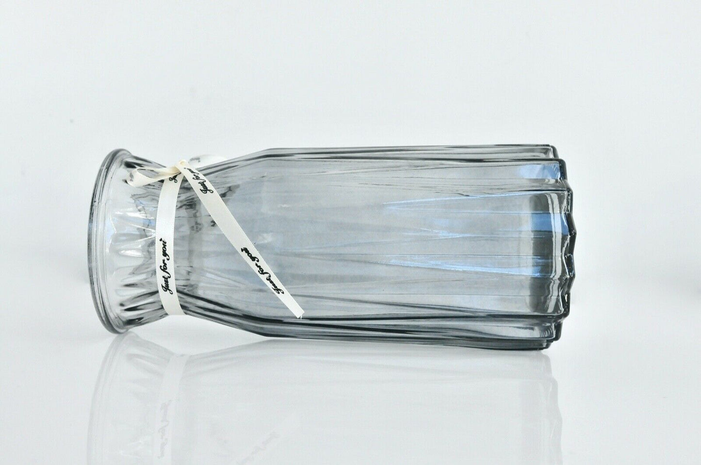 Rocwing 25cm (10") Multicolor Ribbed Glass Vase 12 Color