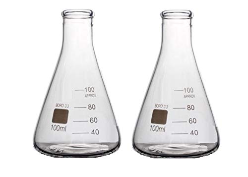 Borosilicate Glass Conical Flask Erlenmeyer Graduated Boro 3.3 Lab Glassware