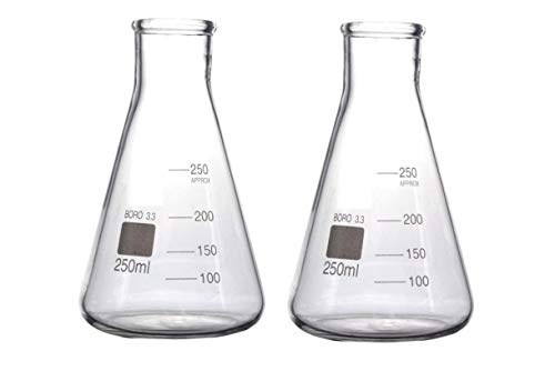 Borosilicate Glass Conical Flask Erlenmeyer Graduated Boro 3.3 Lab Glassware
