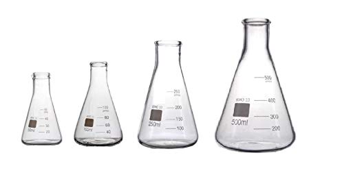 Borosilicate Glass Conical Flask Erlenmeyer Graduated Boro 3.3 Lab Glassware