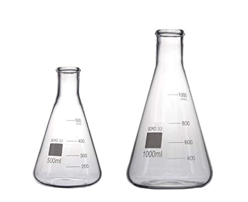 Borosilicate Glass Conical Flask Erlenmeyer Graduated Boro 3.3 Lab Glassware