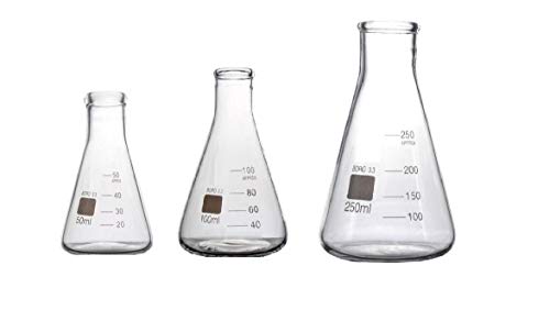 Borosilicate Glass Conical Flask Erlenmeyer Graduated Boro 3.3 Lab Glassware