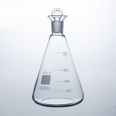 Borosilicate Conical Flask  Grounded Glass Stopper Sets Boro 3.3 Lab Glassware