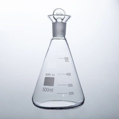 Borosilicate Conical Flask  Grounded Glass Stopper Sets Boro 3.3 Lab Glassware