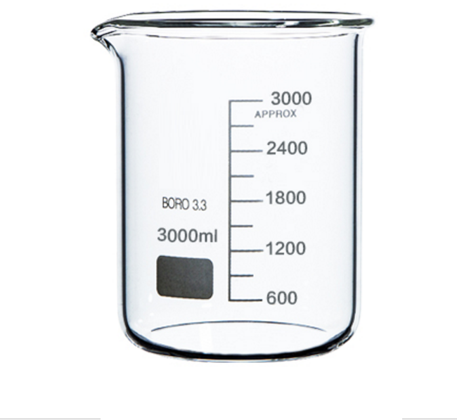 Rocwing glass beaker for laboratory boro 3.3 glass 3000ml