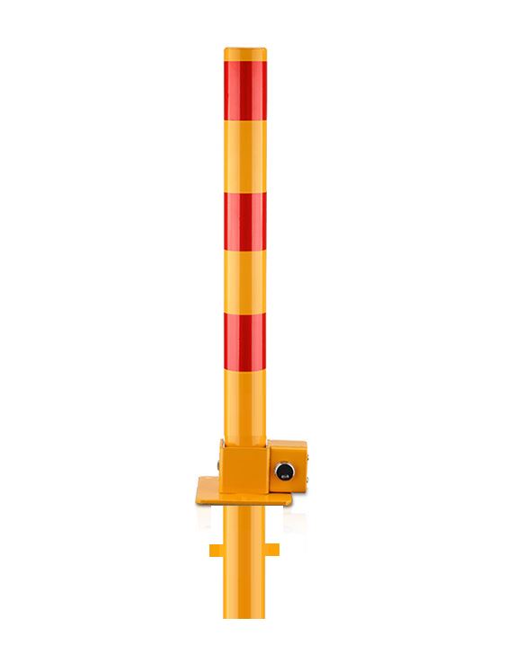 Parking Bollard Post Lockable Folding Barrier Driveway Security Yellow ...