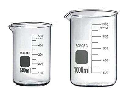Borosilicate Glass Beakers Laboratory Glassware Beaker Sets Boro 3.3 Low Form