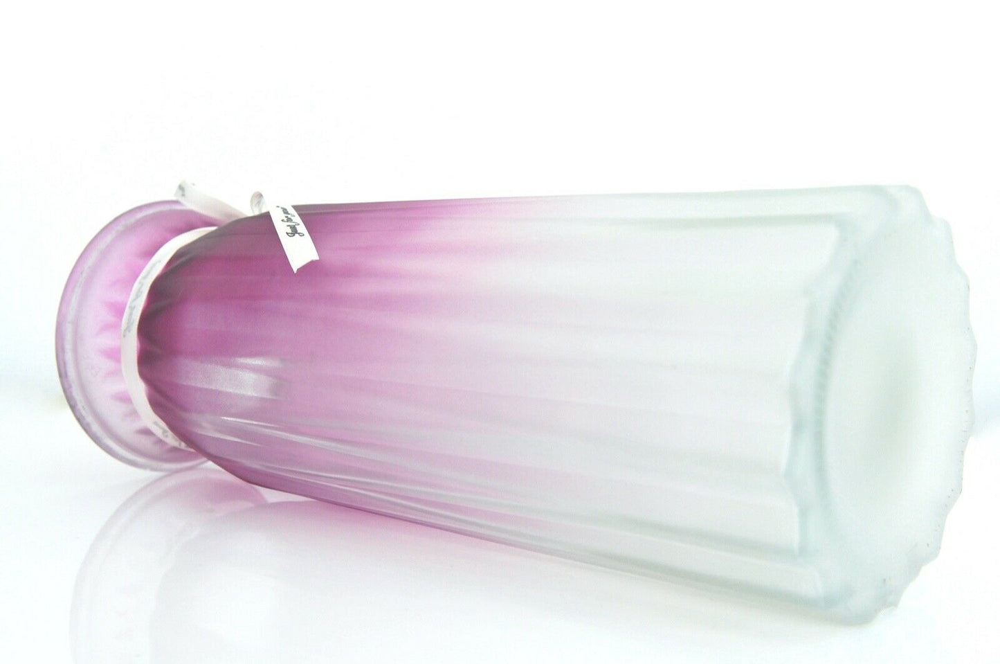 Rocwing 30cm (11.8") High Multicolor Ribbed Glass Vase 9 Color