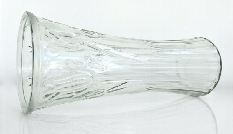 Rocwing Clear Glass Round Vase 30cm High with Prominent Flowers and Plants