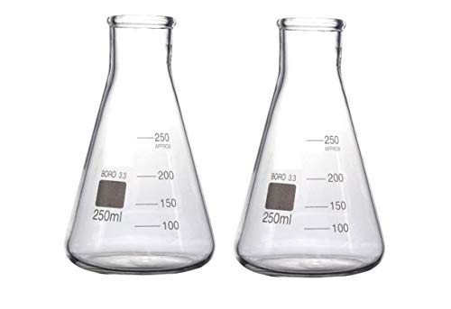 Borosilicate Glass Conical Flask Erlenmeyer Graduated Boro 3.3 Lab Glassware